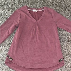 Pink long sleeved shirt